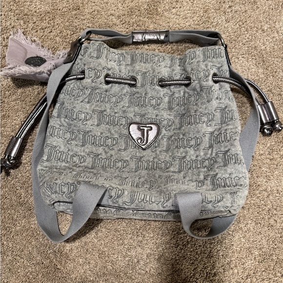 Juicy Couture Gray Structured Shoulder Bag with Signature Logo - Picture 3 of 4